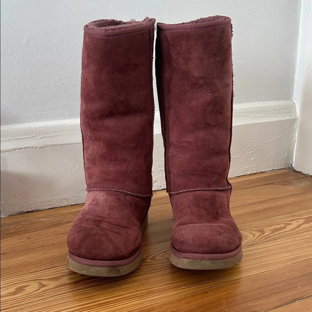 UGG Women's Winter Boots in Rich Burgundy - Picture 3 of 11